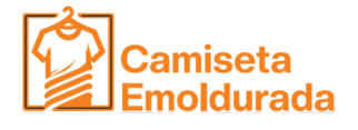 logo camiseta emoldurada laranja